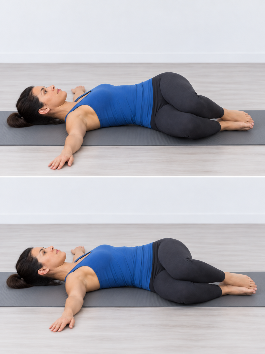 Supine knee rolls